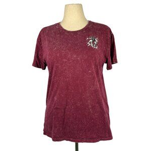 Empyre Zumiez T Shirt | Red Acid Wash Short Sleeve Tee Shirt